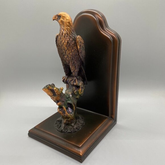Wings of Glory Eagle on Tree Branch Copper Finish Bookend 4.25" x 7.5" - Picture 1 of 10
